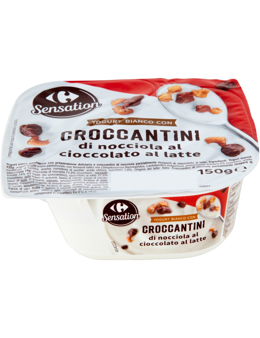 Carrefour Yogurt Mix Bianco Con Crocc. Nocciola gr.150