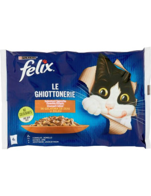 Felix Gatto Le Ghiottonerie Coniglio E Agnello gr.85X4