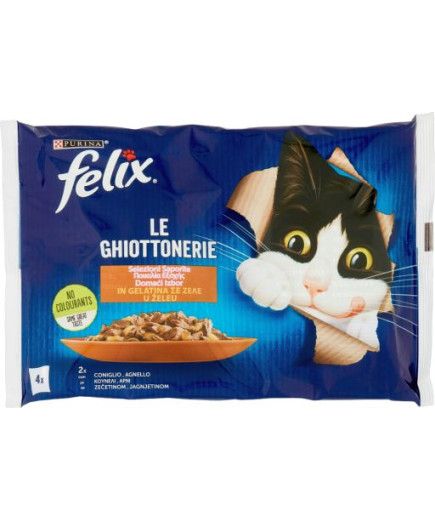 Felix Gatto Le Ghiottonerie Coniglio E Agnello gr.85X4