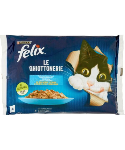 Felix Gatto Le Ghiottonerie Salmone E Tonno gr.85X4