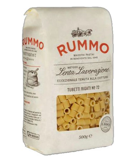 Rummo Tubetti Rigati N°72 Trafilati Al Bronzo gr.500