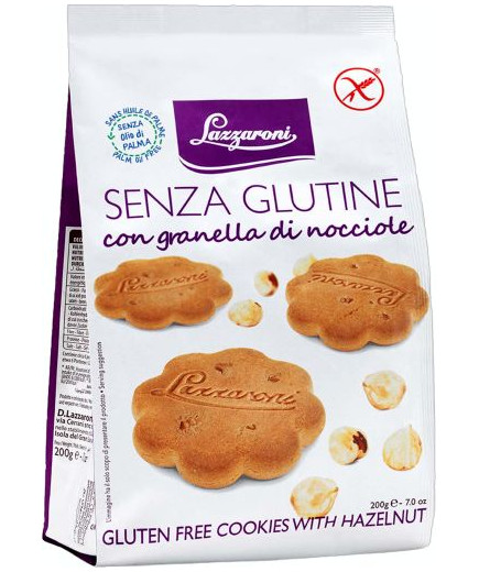 LAZZARONI FROLLINI S/GLUTINE G.200  GRANELLA NOCCIOLA..