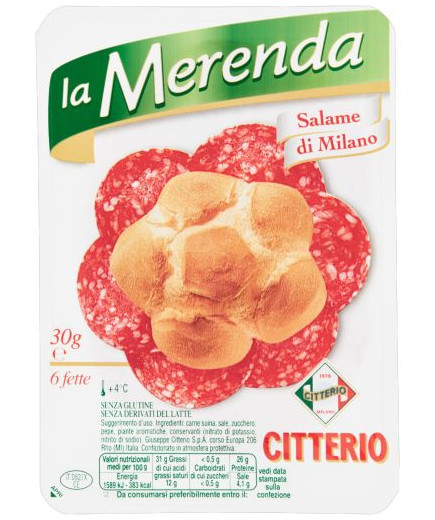 Citterio La Merenda Salame Milano gr.30