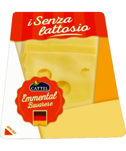 Cattel Emmental Bavarese Senza Lattosio Preaffettato in Vaschetta gr.150