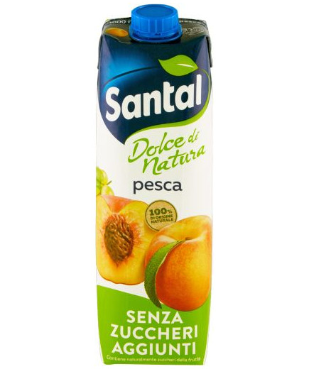 Santal SuccoPesca Senza Zuccheri Aggiunti Brik lt.1