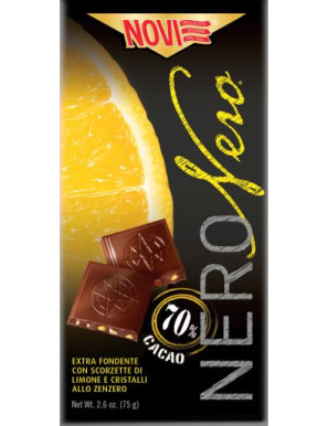 Novi Nero Tavoletta Di Cioccolato Limone E Zenzero gr.75