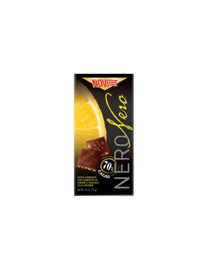 Novi Nero Tavoletta Di Cioccolato Limone E Zenzero gr.75