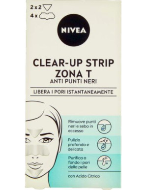 Nivea Visage Clear-Up Strip Zona T Cerotti Per Punti Neri X6