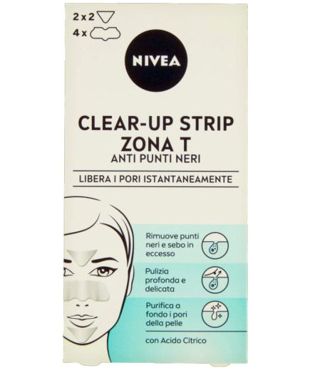 Nivea Visage Clear-Up Strip Zona T Cerotti Per Punti Neri X6