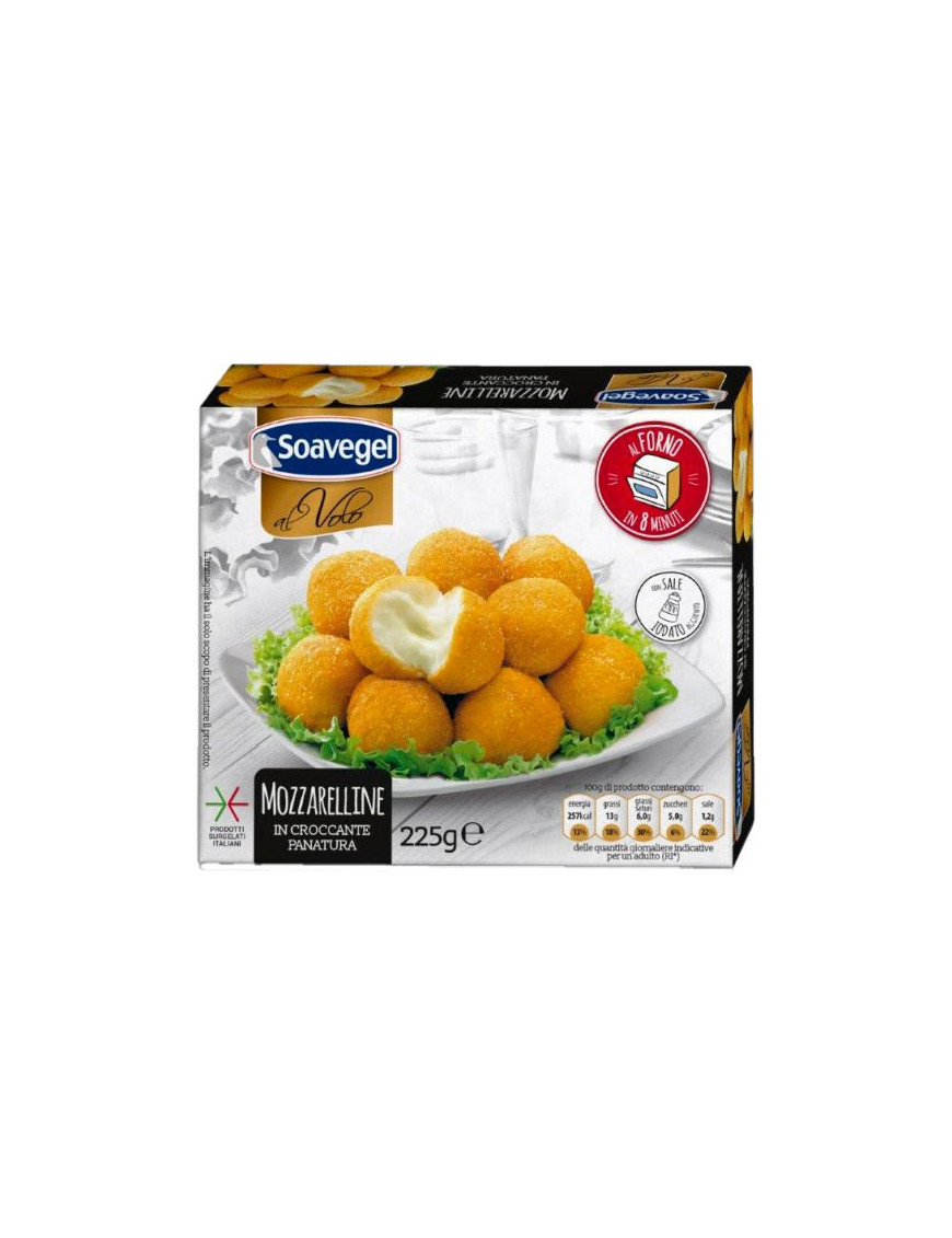 SOAVEGEL MOZZARELLINE PANATEPRONTO FORNO SURG. GR 225 *CAR