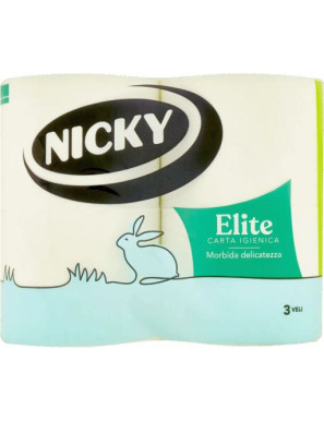 Nicky Carta Igienica Elite Morbida Delicatezza 4 Rotoli 3 Veli