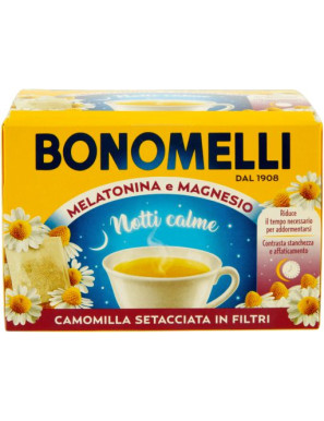 Bonomelli Camomilla Setacciata Melatonina Magnesio 14 Filtri gr.35