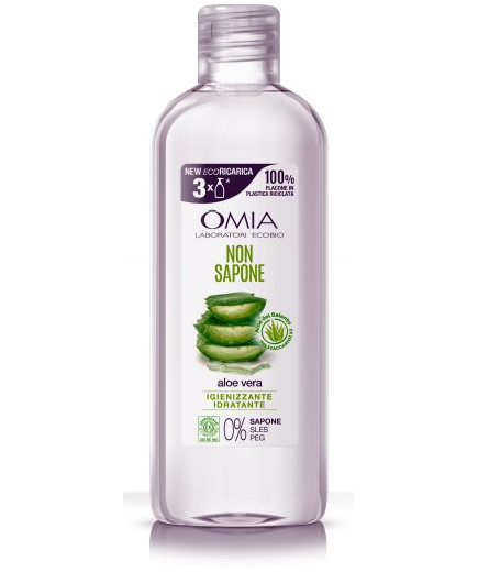 Omia Sapone Liquido Ecoricarica Nonsapone Aloe Vera BIO ml.750