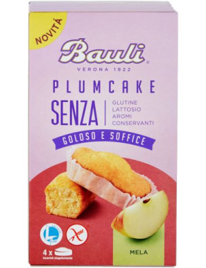 Bauli Plumcake Senza Glutine gr.132 Mela 4 Pezzi Senza Lattosio