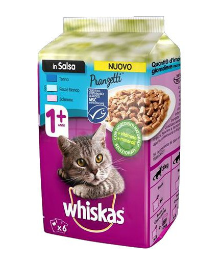 WHISKAS PRANZETTI PESCE G.50 X6