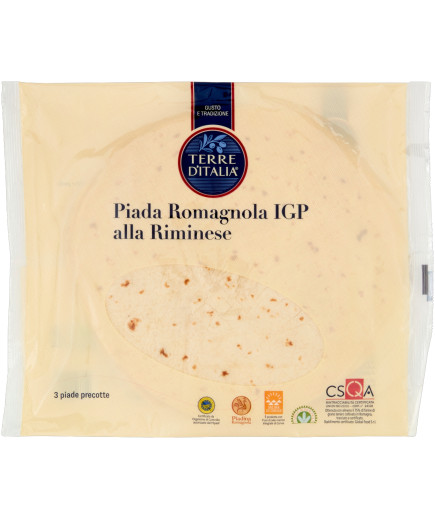 Terre D'Italia Piada Romagna IGP -Fresca- 3Pz gr.360