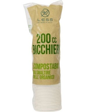 BIO  Less Bicchieri Compostabili pz 50