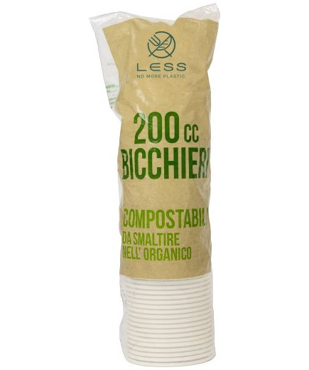 BIO  Less Bicchieri Compostabili pz 50