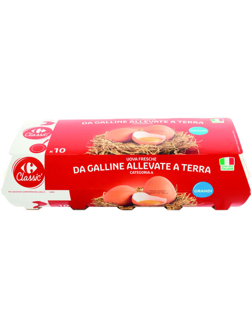 Carrefour Uova Fresche Grandi Allevamento A Terra x10