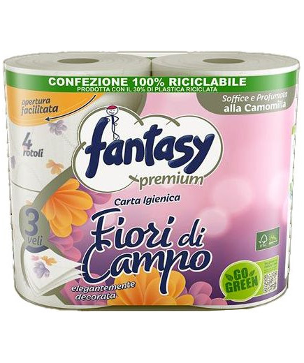 FANTASY CARTA IG.4 ROTOLI FIORI DI CAMPO 300 STRAPPI 3VELI