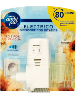 AMBI PUR ELETTRICO DIFFUSORE+RIC.LENOR ORO&VANIGLIA ML.20