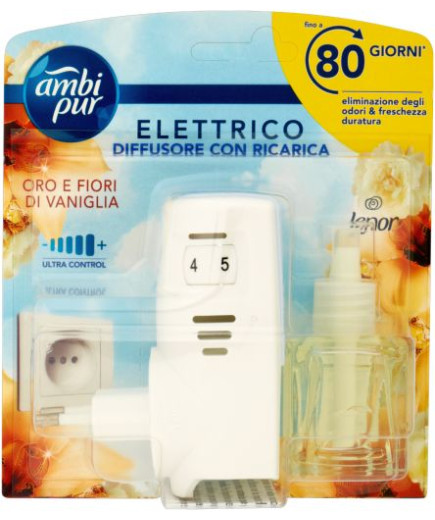 AMBI PUR ELETTRICO DIFFUSORE+RIC.LENOR ORO&VANIGLIA ML.20