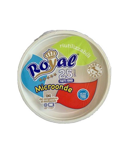 Royal Riutilizzabile Piatto Fondo X25Pz.