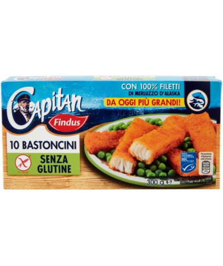 Findus 10 Bastoncini Di Merluzzo Senza Glutine gr. 300