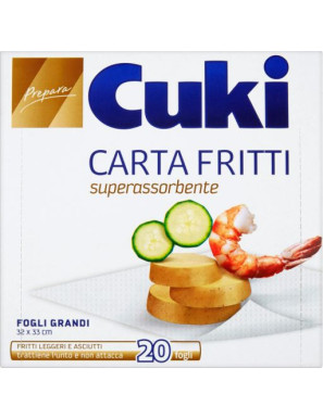 Cuki Carta Fritti Superassorbente  (Cm.32X33) X20 Fogli