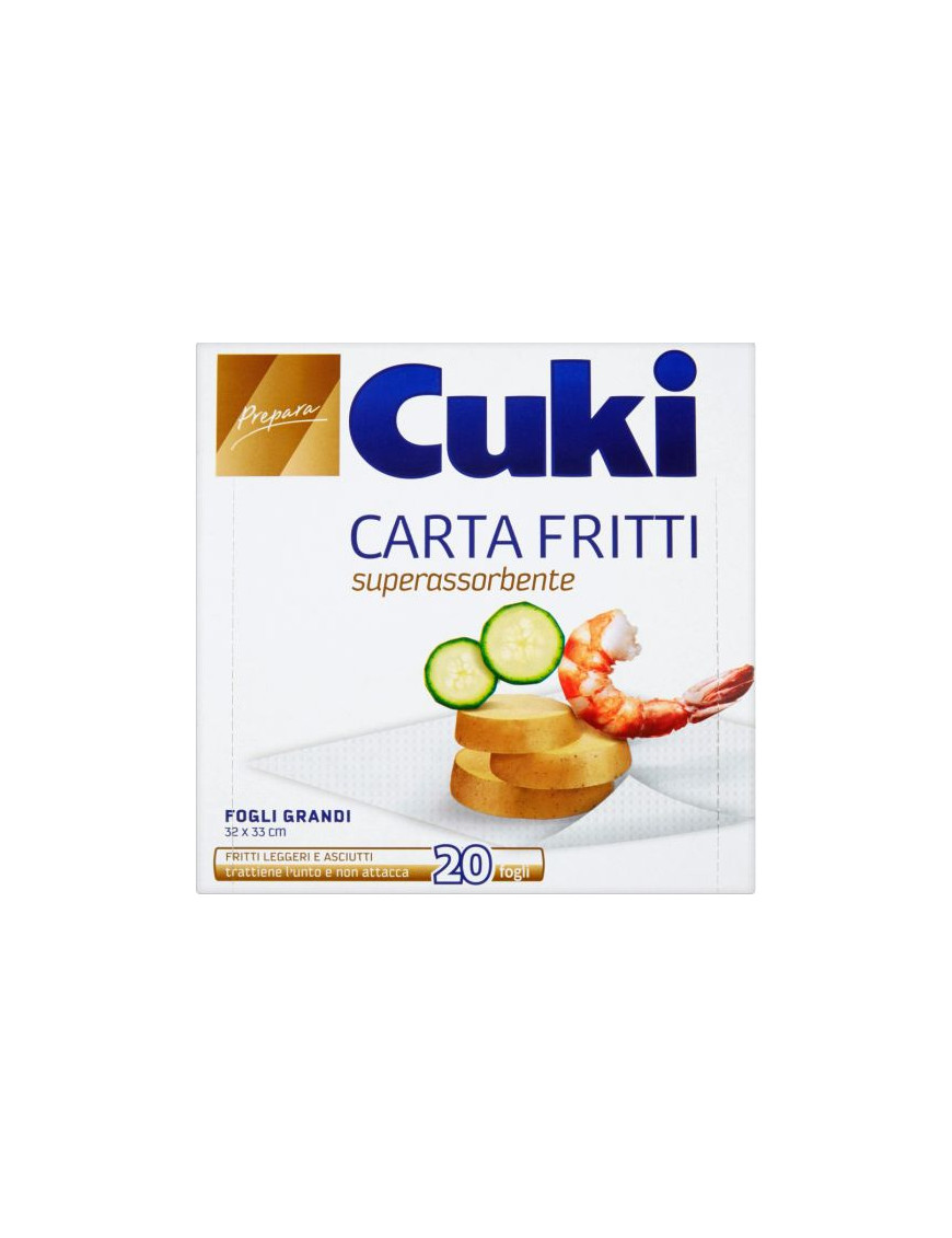 Cuki Carta Fritti Superassorbente  (Cm.32X33) X20 Fogli