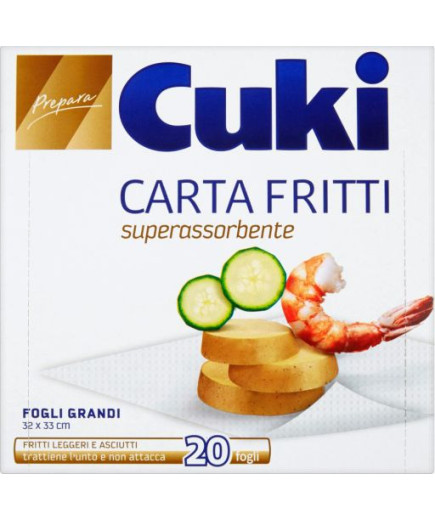 Cuki Carta Fritti Superassorbente  (Cm.32X33) X20 Fogli