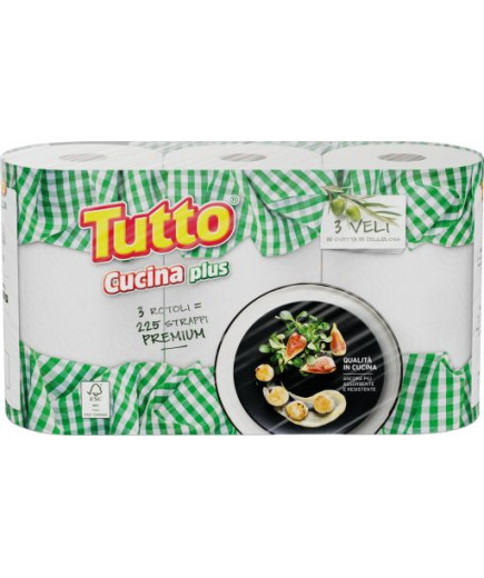 Tutto Cucina Plus Asciugatutto 3 Rotoli 3 Veli