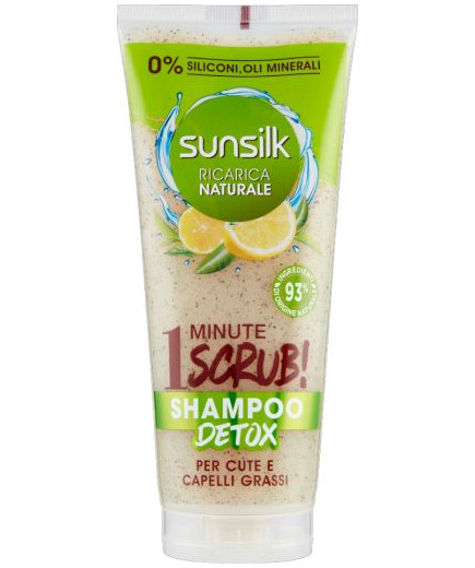 Sunsilk Shampoo 1 Minute Scrub Detox Capelli Grassi ml.200