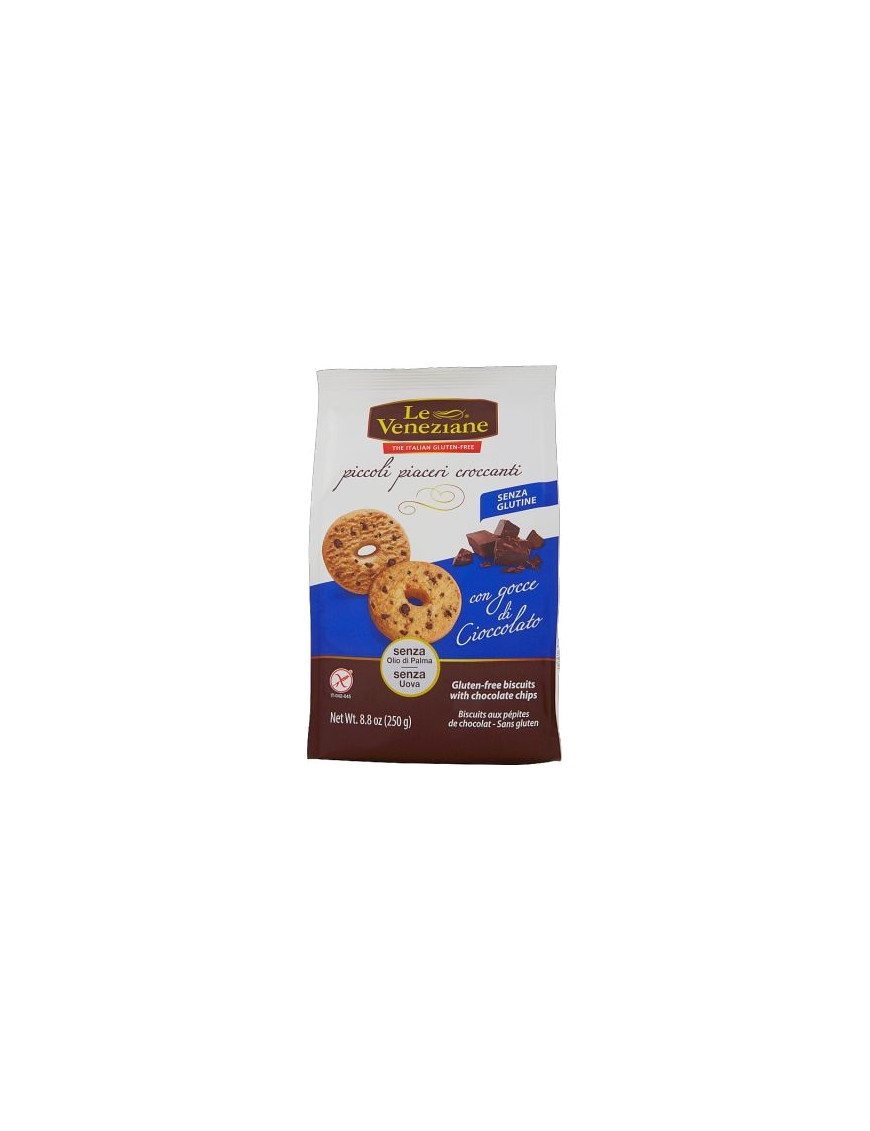 Le Veneziane Biscotti Con Gocce Di Cioccolato Senza Glutine gr.250