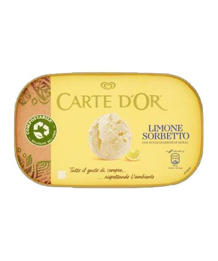 Algida Carte D'Or Classico Sorbetto Al Limone gr.500