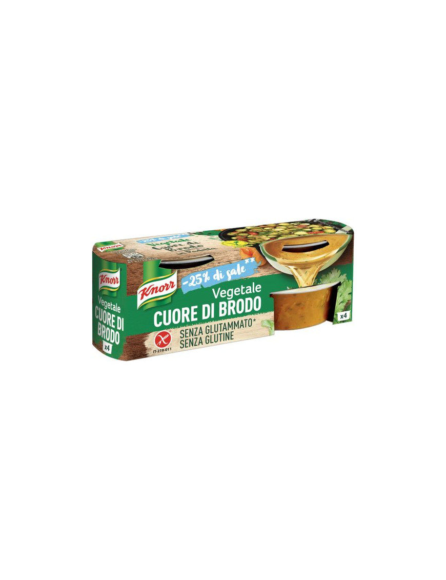 KNORR CUORE DI BRODO VEGETALE BASSO SALE G.112