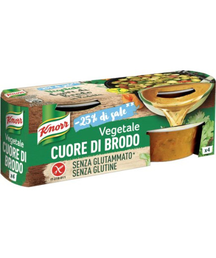 KNORR CUORE DI BRODO VEGETALE BASSO SALE G.112