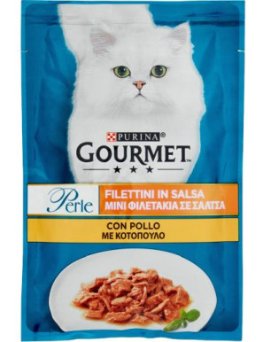 Gourmet Perle Filettini Con Pollo Gatto gr.85