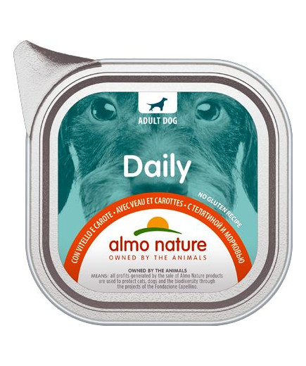 ALMO NATURE CANE DAILY GR 100 VITELLO CAROTE VASCHETTA