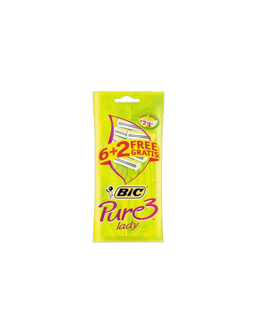 Bic Rasoio Pure3 Lady Trilama X6+2 Pezzi