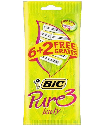 Bic Rasoio Pure3 Lady Trilama X6+2 Pezzi