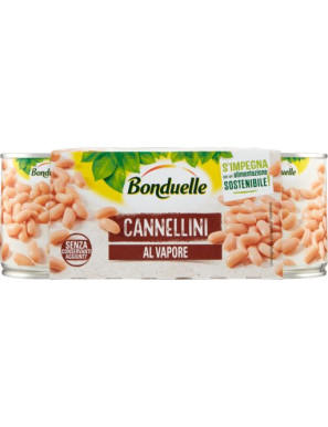 Bonduelle Fagioli Cannellini  Cotti A Vapore gr.175X3