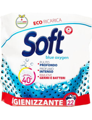 Soft Lavatrice Polvere 22 Misurini Igienizzante Blue Oxigen kg.1,10