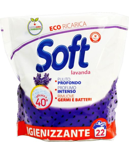 Soft Polvere Lavatrice 22 Misurini Igienizzante Lavanda kg.1,10