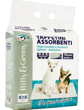 Sos Tappetini Assorbenti Per Cani cm.60X60 10 pezzi