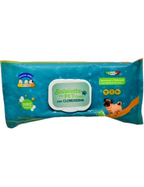 MY PET CLEAN SALVIETTA 20X30CM C/CLOREXIDINA-ALOE X20 PZ