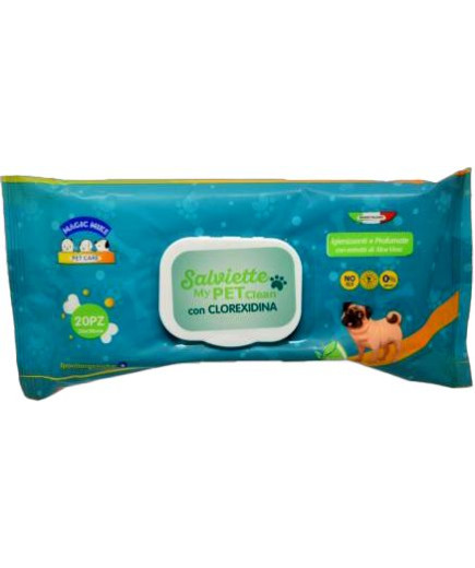 MY PET CLEAN SALVIETTA 20X30CM C/CLOREXIDINA-ALOE X20 PZ