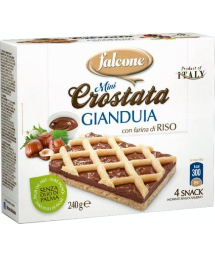 FALCONE CROSTATA GIANDUIA C/FARINA DI RISO G.60X4