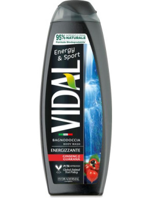 Vidal Bagno Schiuma Energy&Sport Ginseng&Guarana ml.500