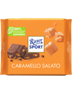 RITTER SPORT TAVOLETTA CIOCC.E CARAMELLO SALATO G.100